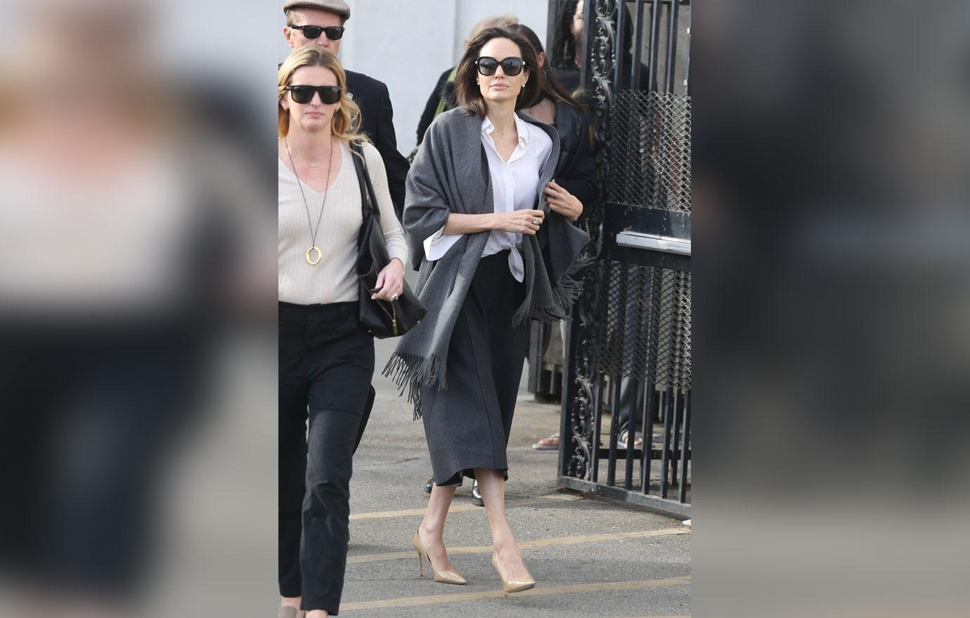 Angelina Jolie Brad Pitt Out Separately Golden Globes Weekend