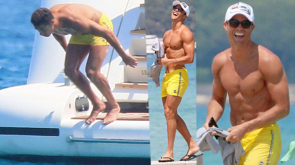 Christiano Ronaldo Shirtless On A Yacht