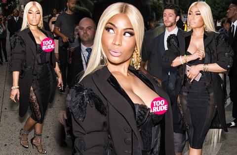 Nicki Minaj Suffers Massive Nip Slip During NYFW!