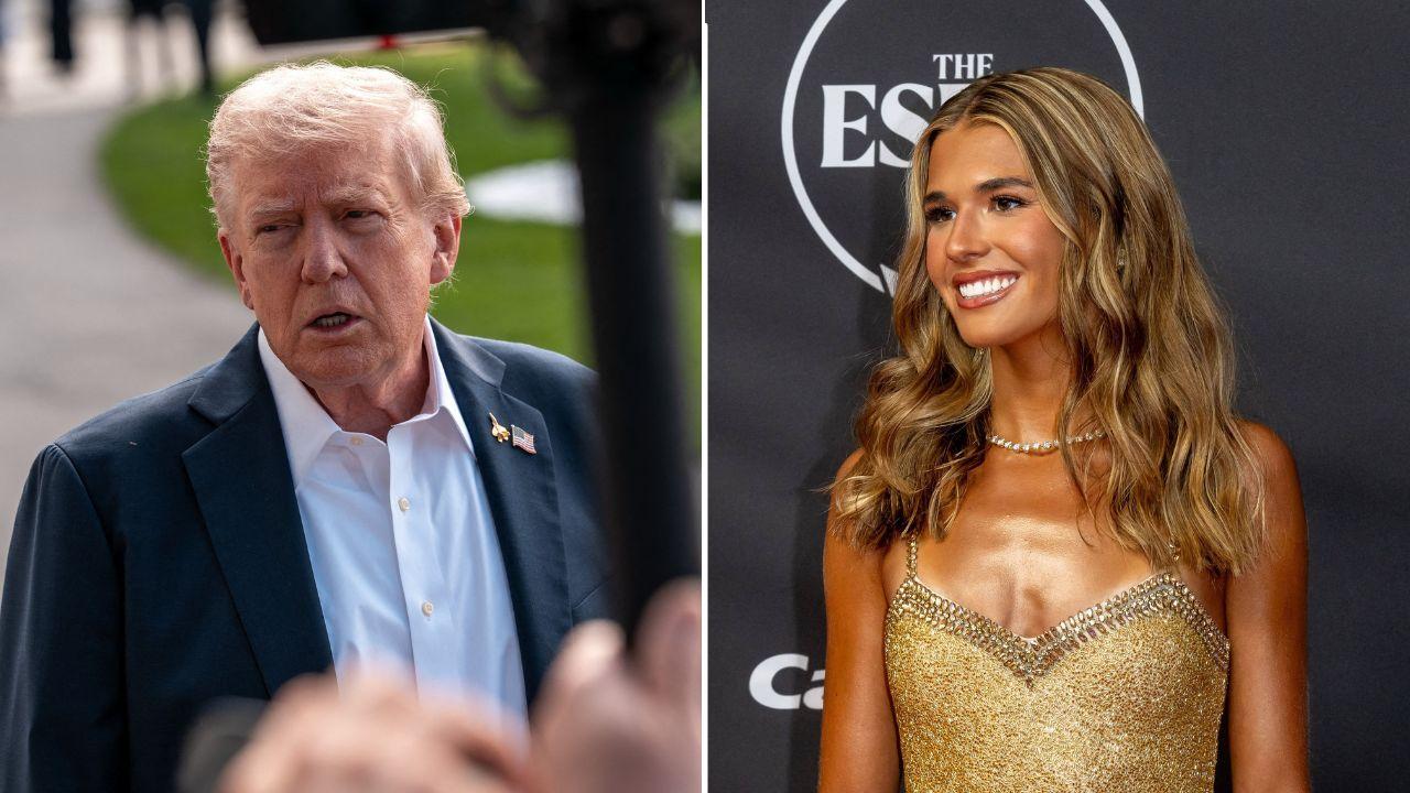 A photo of Donald Trump alongside a photo of Kai Trump