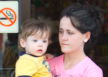 //jenelle evans son jace splash