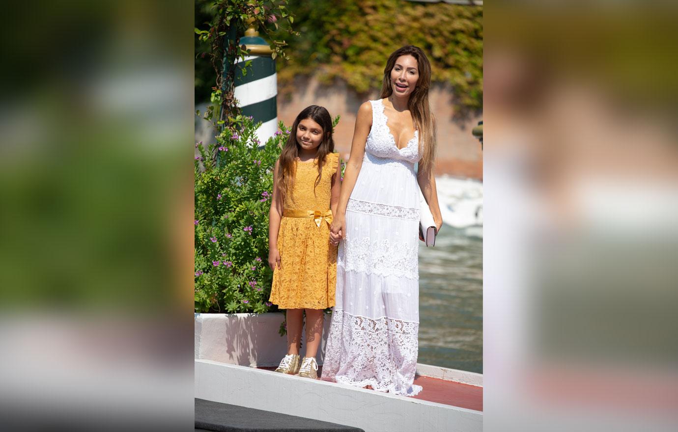 Sophia Abraham and Farrah Abraham are seen arriving at the 76th Venice Film Festival on August 30, 2019 in Venice, Italy.