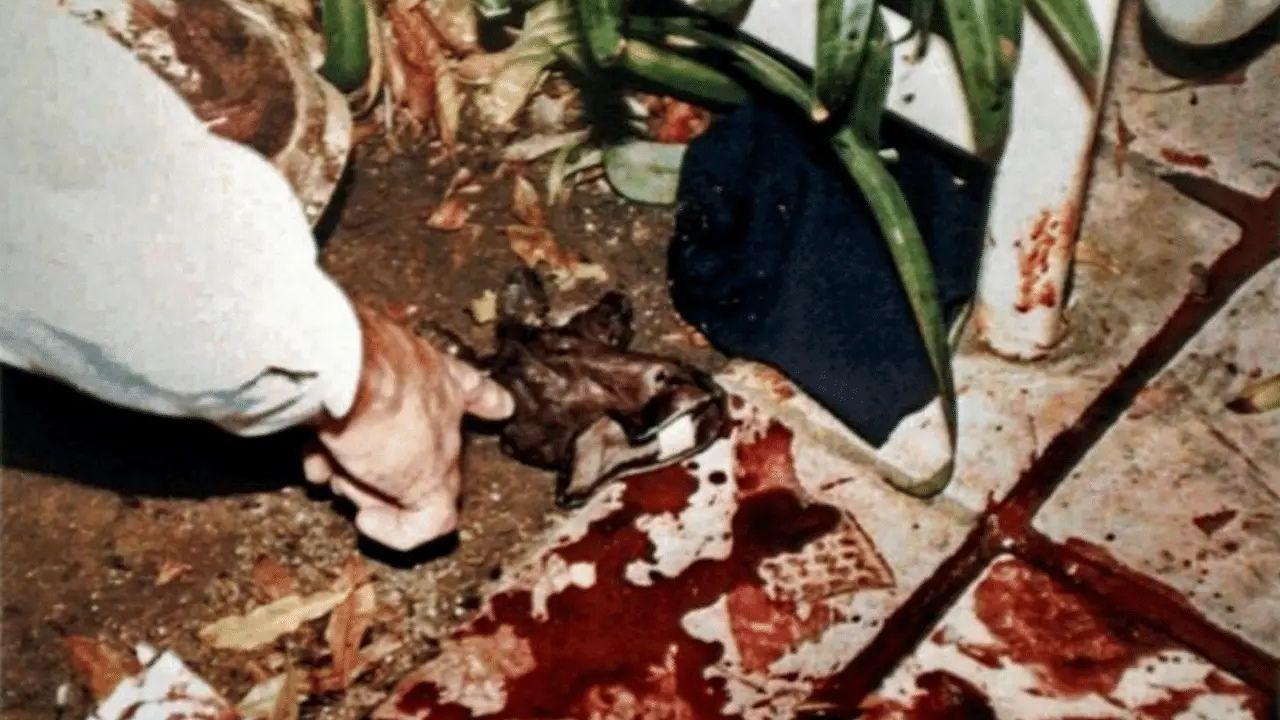 The glove found at the crime scene.