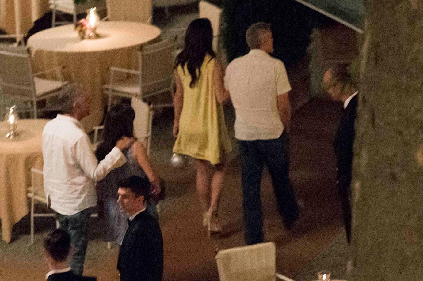 George Clooney amal romantic dinner twins