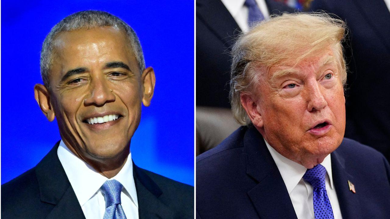 split image of Barack Obama and Donald Trump