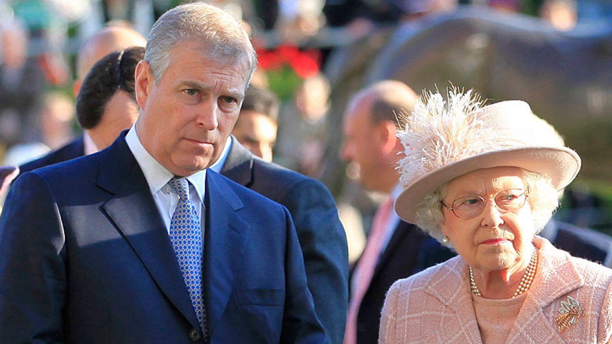 Photo of Queen Elizabeth and Andrew Windsor