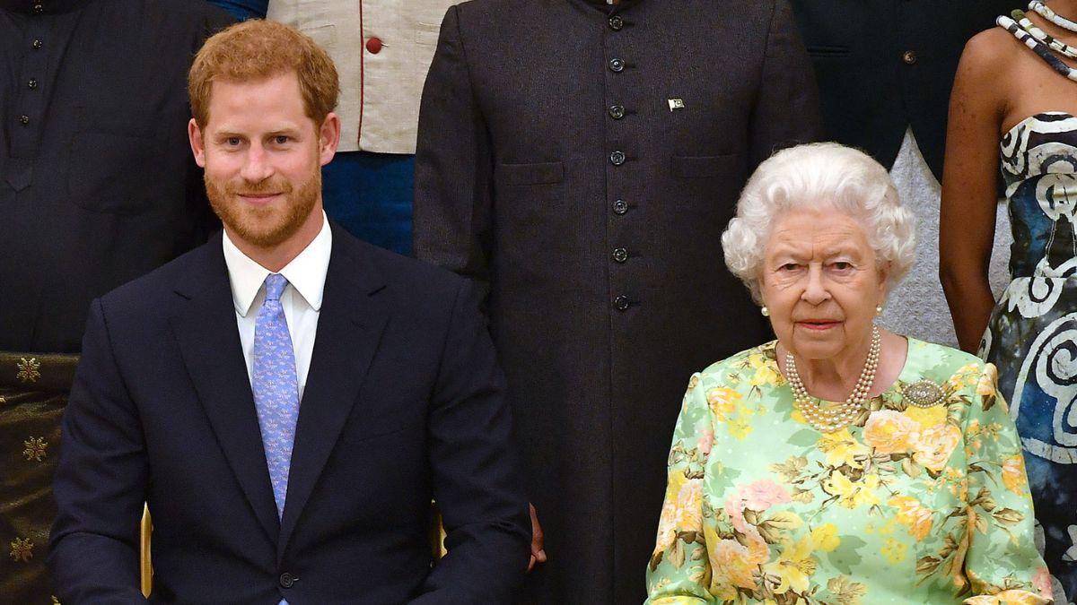 Photo of Prince Harry and Queen Elizabeth