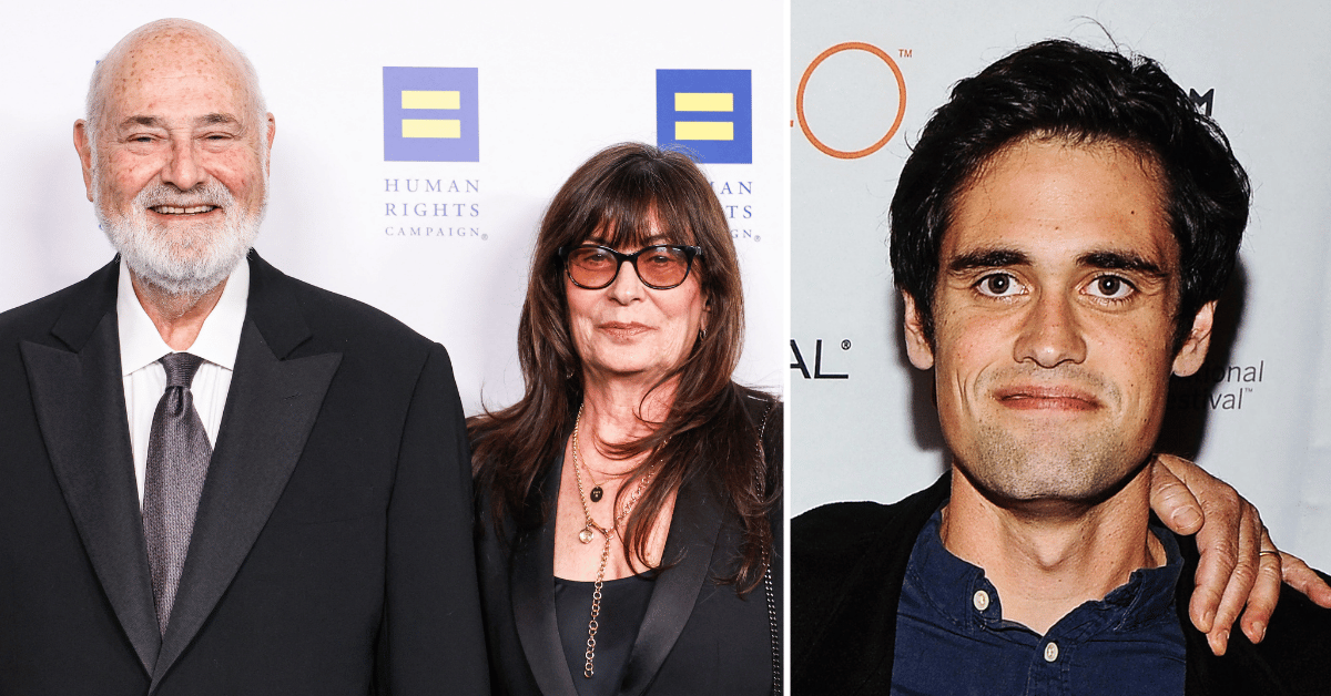 Split photo of Rob and Michele Reiner, Nick Reiner