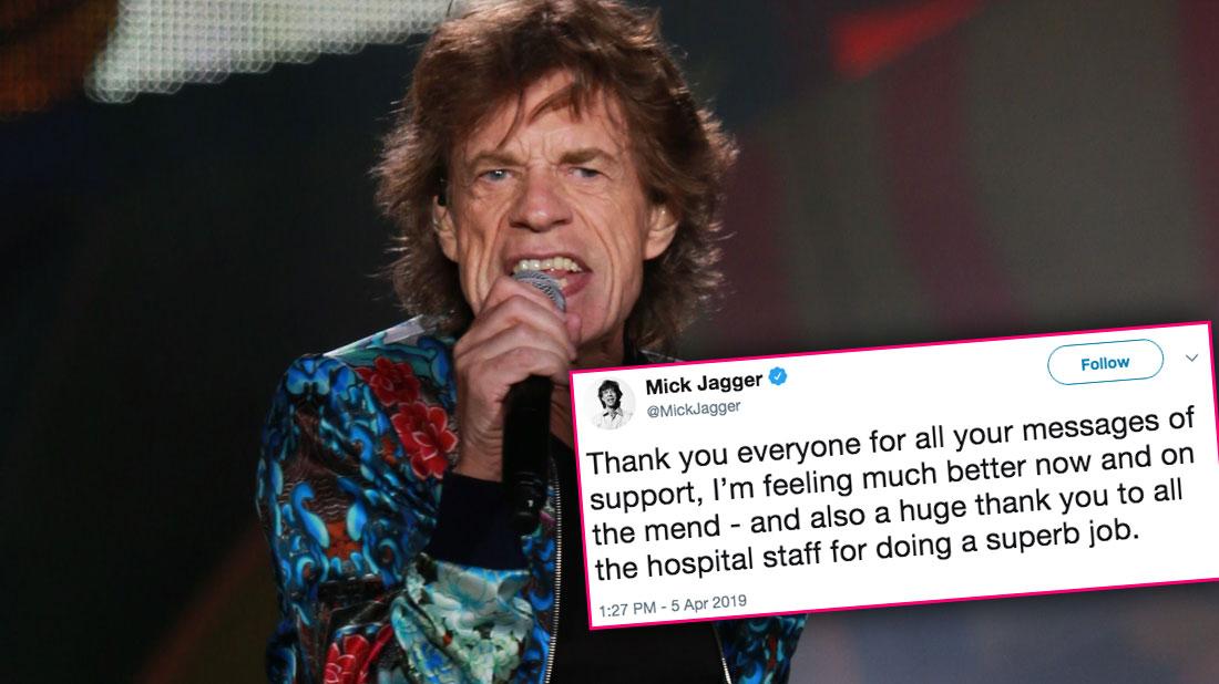 Mick Jagger Thanks Fans After Heart Valve Replacement Surgery