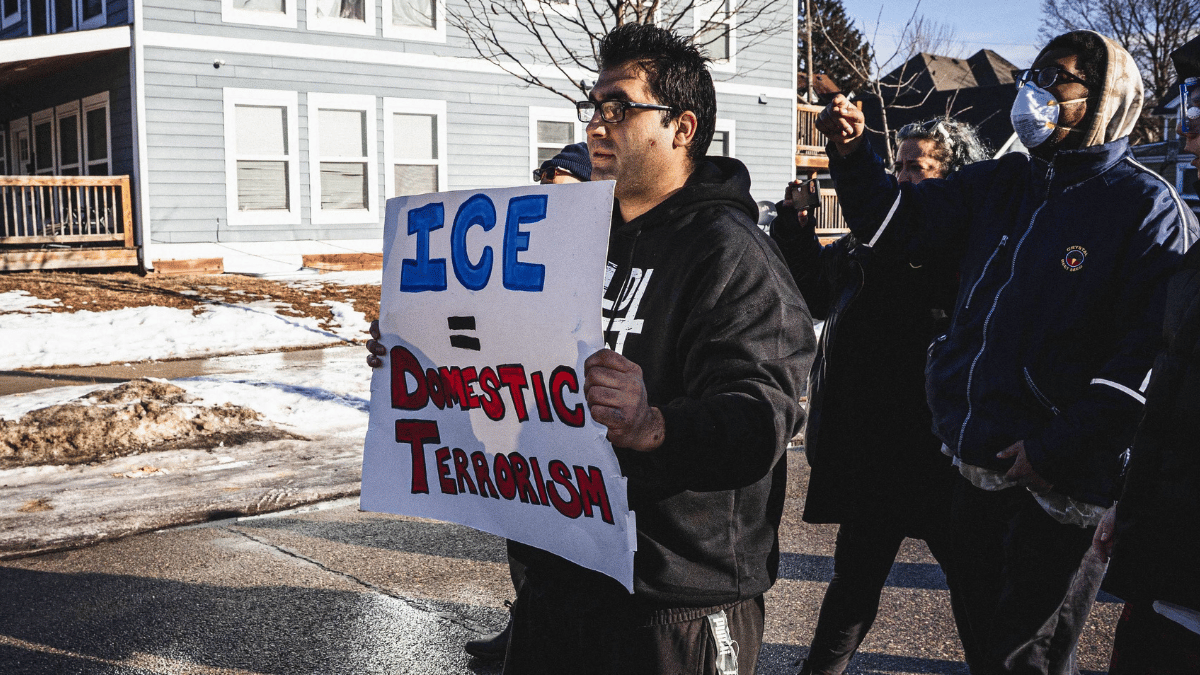 Photo of anti-ICE protests in Minnesota
