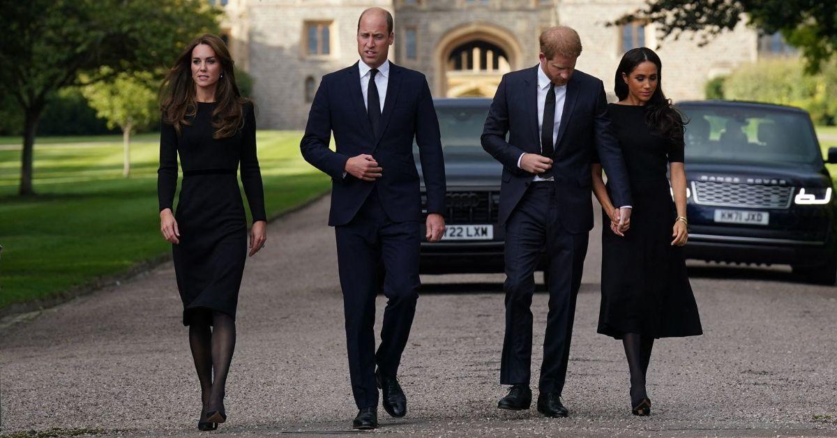 Photo of Kate Middleton, Prince WIlliam, Prince Harry and Meghan Markle