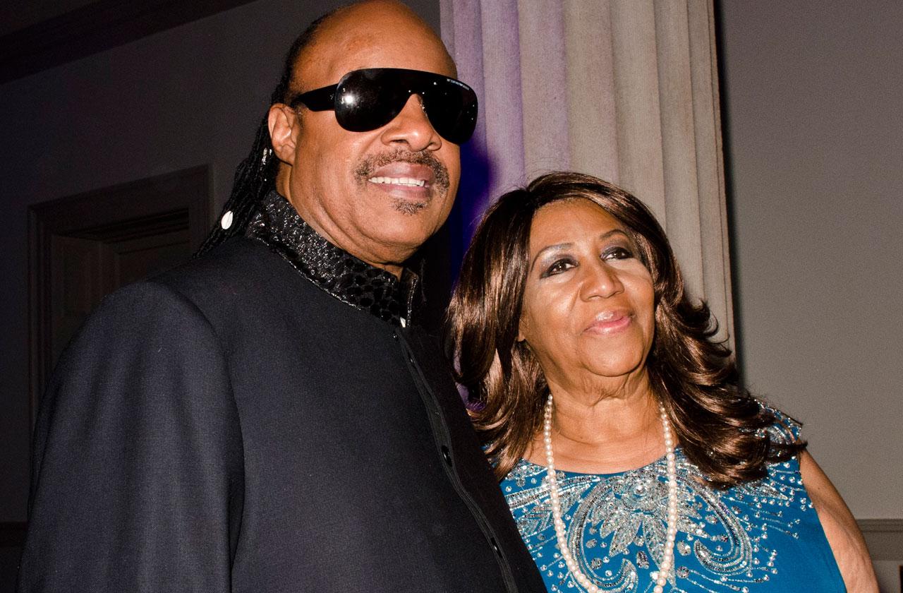 Stevie Wonder Visits Aretha Franklin Hospice