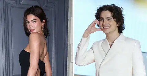 Composite photo of Kylie Jenner and Timothee Chalamet
