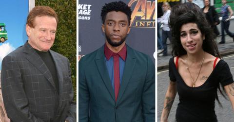 Photo of Robin Williams, Chadwick Boseman, Amy Winehouse
