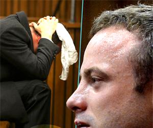 //oscar pistorius vomit bucket puke upchuck reeva steenkamp  wide