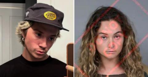 A photo of Jack Avery alongside a mugshot of Gabbie Gonzalez