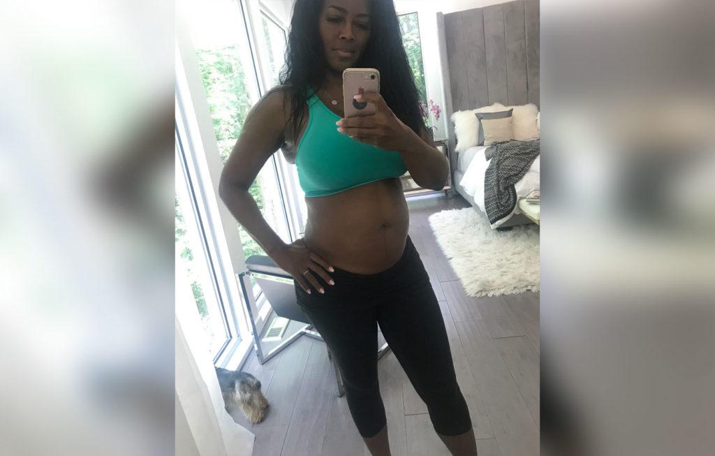 //Kenya Moore Keeping Baby Weight After Birth