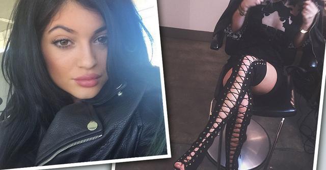 Kylie Jenner Continues Building Mature New Image With Racy Instagram Pic In Thigh Highs