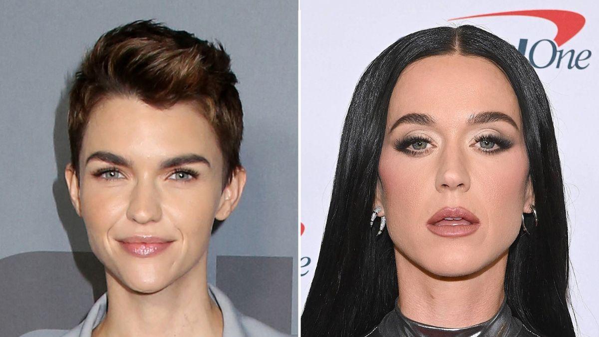 Split photo of Katy Perry and Ruby Rose