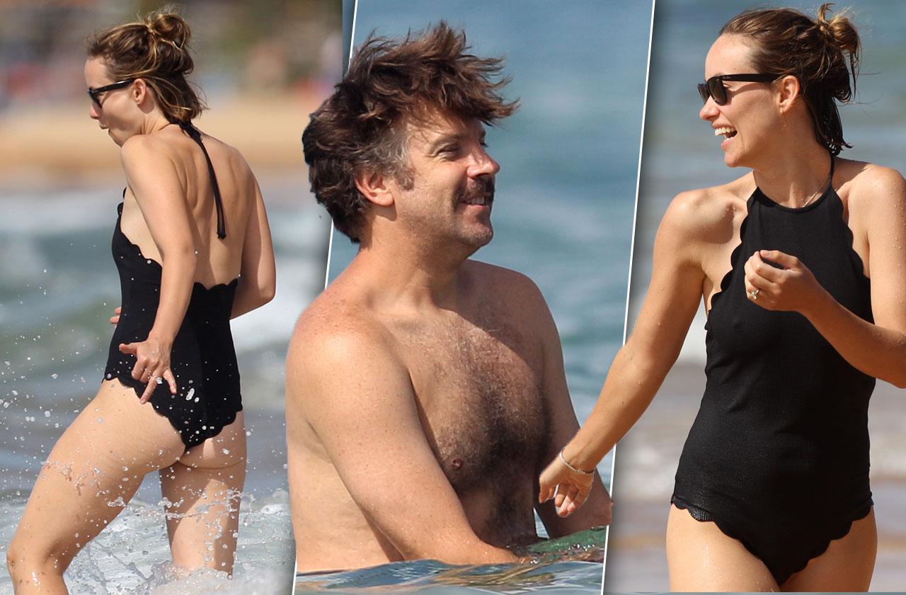 Olivia Wilde Wears Black Bikini in Hawaii