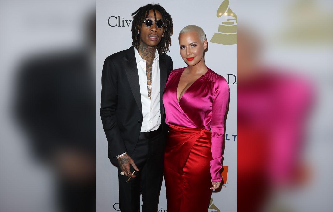 Amber Rose Wiz Khalifa Back Together Grammys Kissing Red Carpet Pics