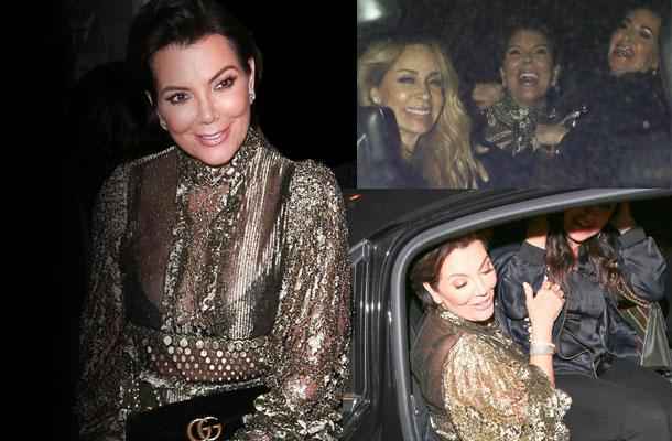 //kris jenner sheer metallic dress bra pp