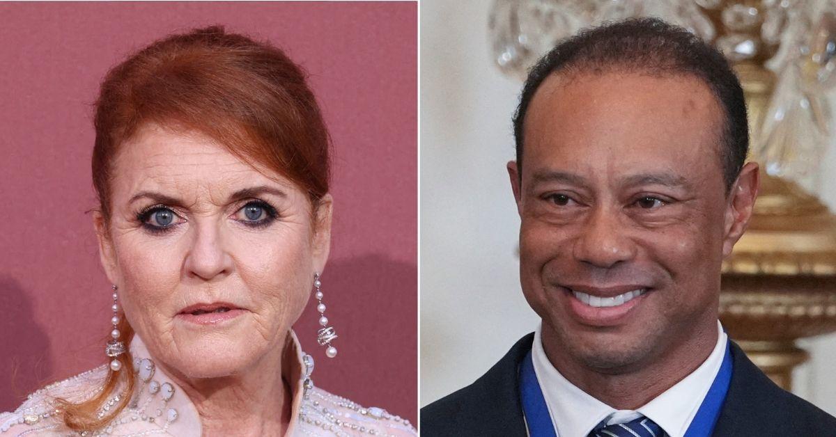 picture of Sarah Ferguson and Tiger Woods