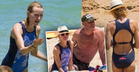 //naomi watts bikini liev schreiber shirtless beach pp