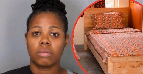 Mugshot of Kendra Scott and a bed