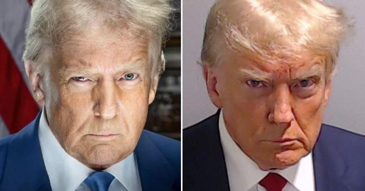 Split photos of Donald Trump.