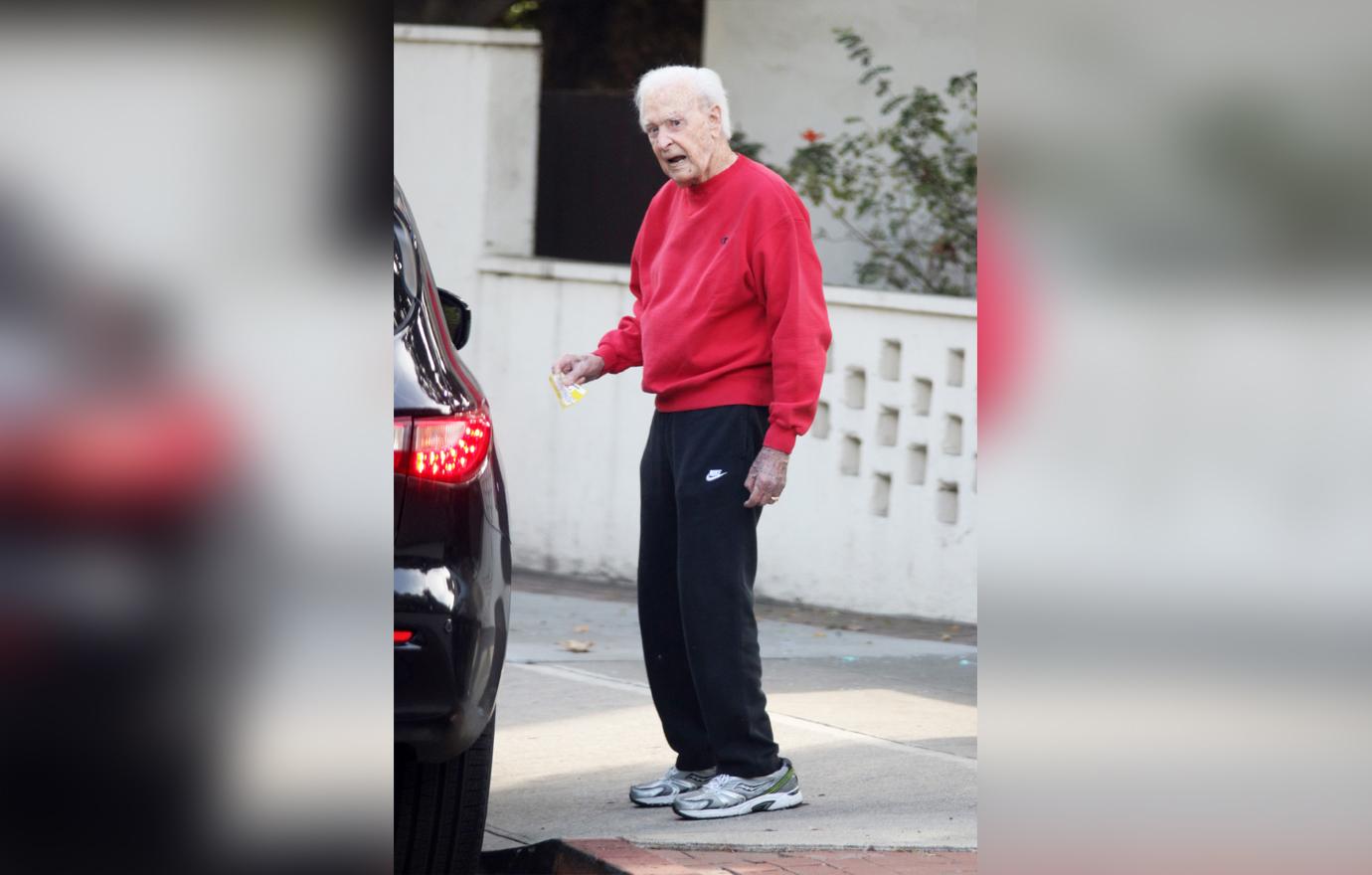 Bob Barker Looks Dazed And Confused As He Goes On A Walk Around Los Angeles