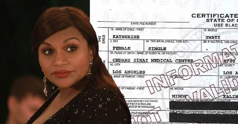 //mindy kaling baby birth certificate no father listed pp