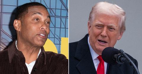 Split photo of Don Lemon, Donald Trump