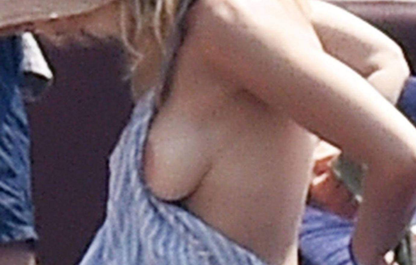 PICS] Gillian Anderson Wardrobe Malfunction -- Star Suffers Nip Slip In Her  Bikini