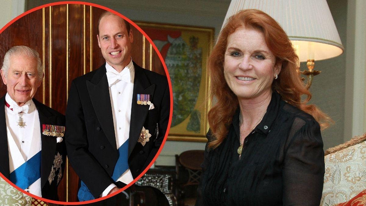 Photo of Sarah Ferguson, King Charles and Prince William