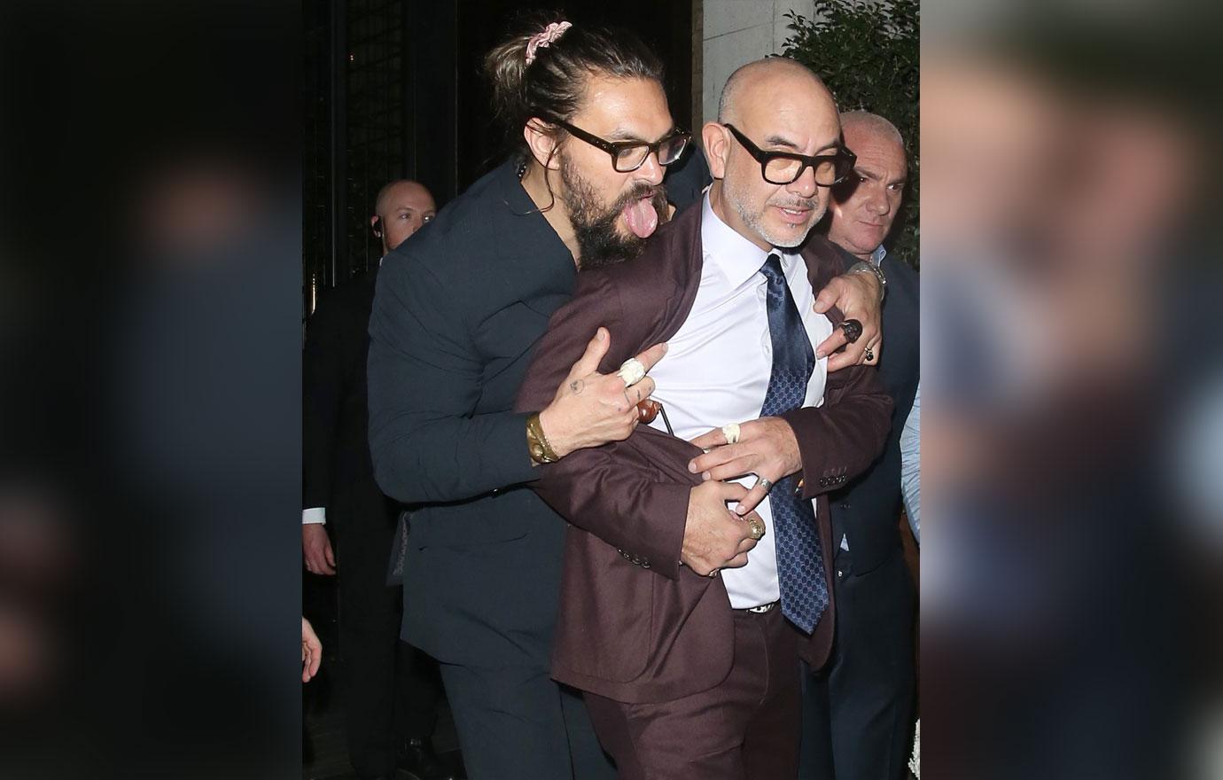 jason momoa reveals identity of female companion who london bar  am lisa bonet