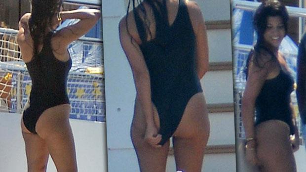 Kourtney Kardashian Swimsuit Butt Italy Vacation Photos