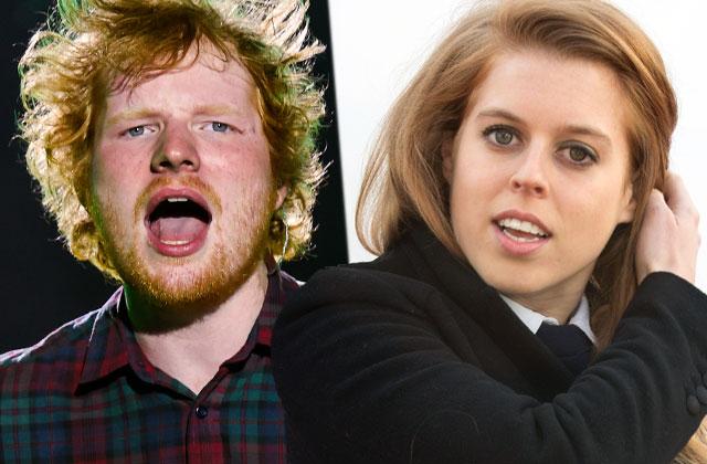 Ed Sheeran Face Sliced Sword Princess Beatrice Party Scar Pics