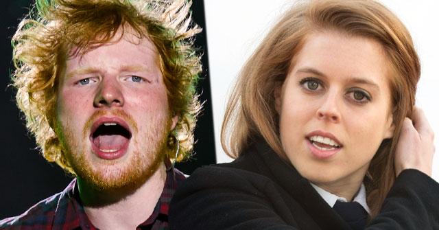 Ed Sheeran Face Sliced Sword Princess Beatrice Party Scar Pics