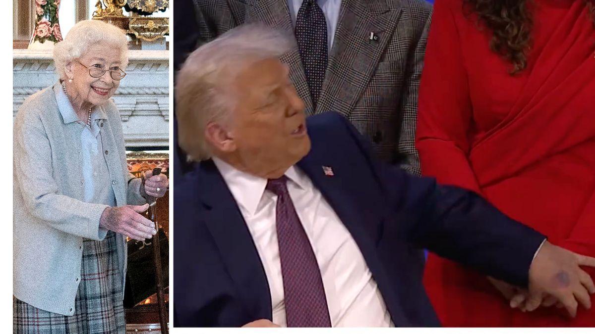 Photo of Queen Elizabeth II and Donald Trump