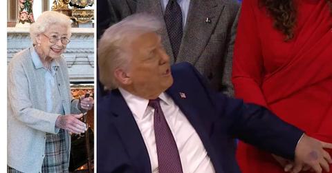 Photo of Queen Elizabeth II and Donald Trump