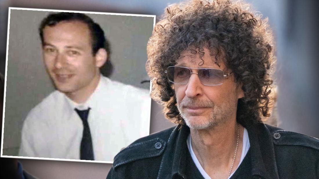 Inset of Donald Jay Barnett Wearing White Shirt and Tie , Sad Looking Howard Stern Looking Left