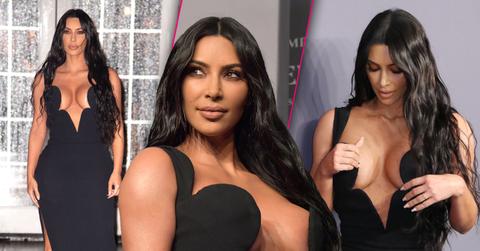 kim kardashian boobs massive cleavage sexy amid marriage crisis