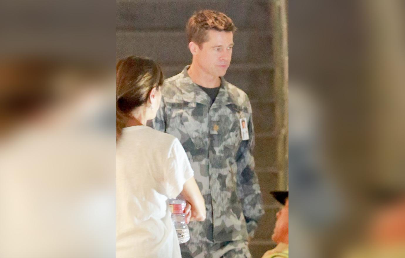 //brad pitt wears military uniform for new movie ad astra