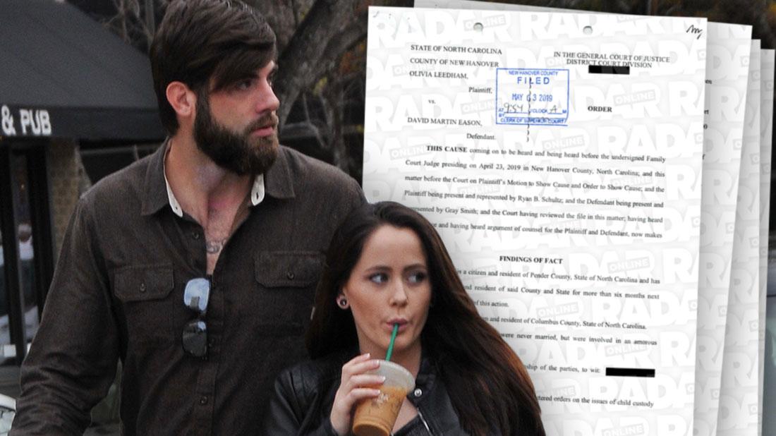 judge orders jenelle evans deadbeat dog killer husband david eason get job pay child support