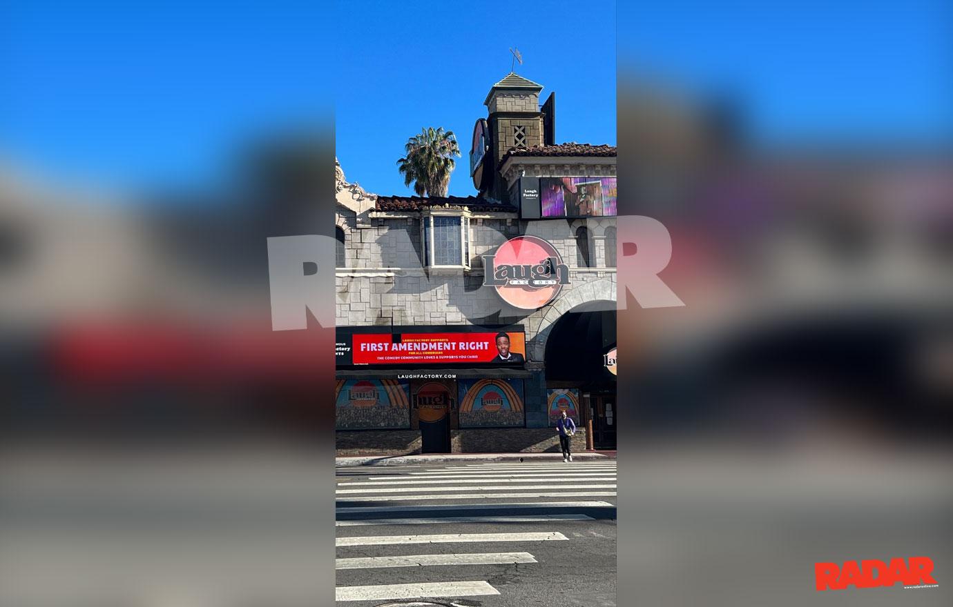 Laugh Factory Changes Marquee In Support Of Chris Rock 