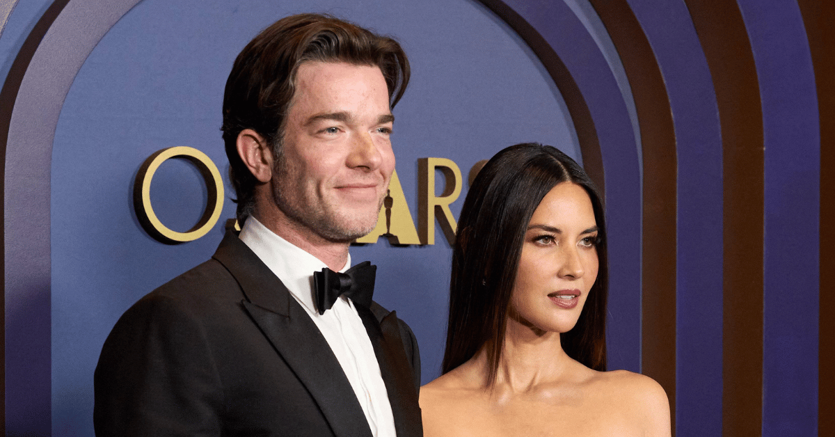 Composite photo of John Mulaney with Olivia Munn