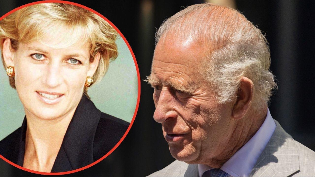 Split photos of King Charles and Princess Diana