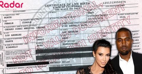 //kim k birth cert wide