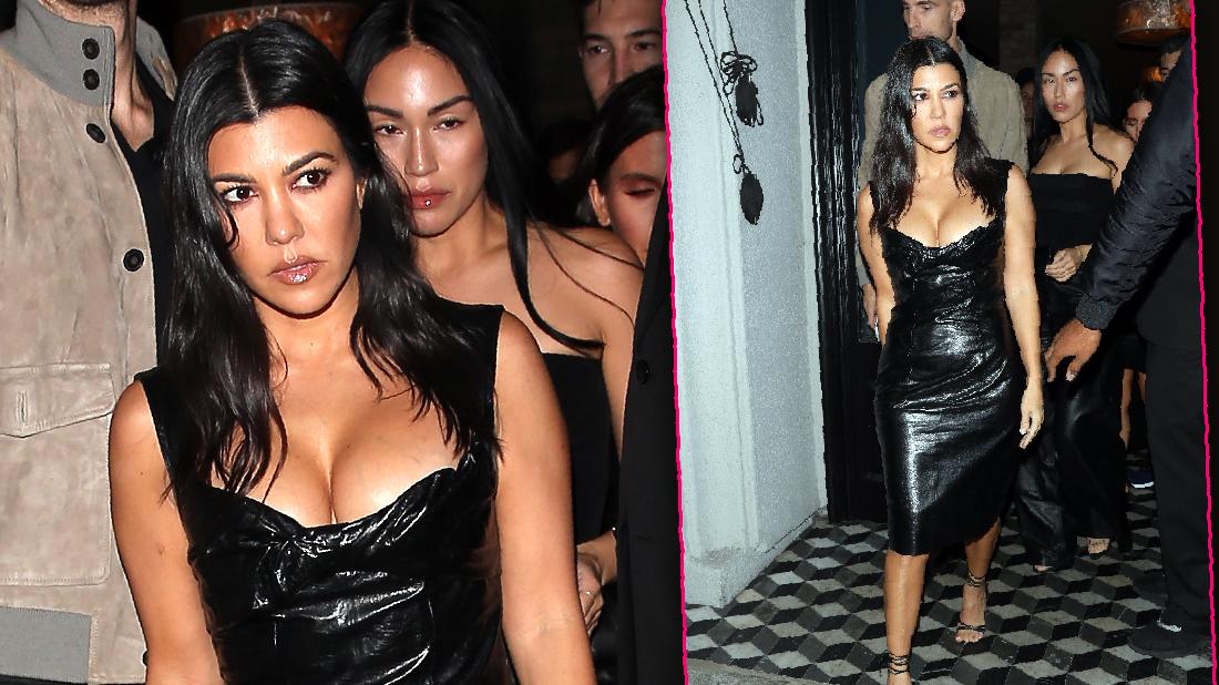 Kourtney Kardashian Busts Out Of Dress During Girls Night